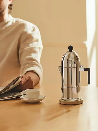 ALESSI | Espressomaschine LA CUPOLA 6 Tassen Alu /Ind. Schwarz | 
